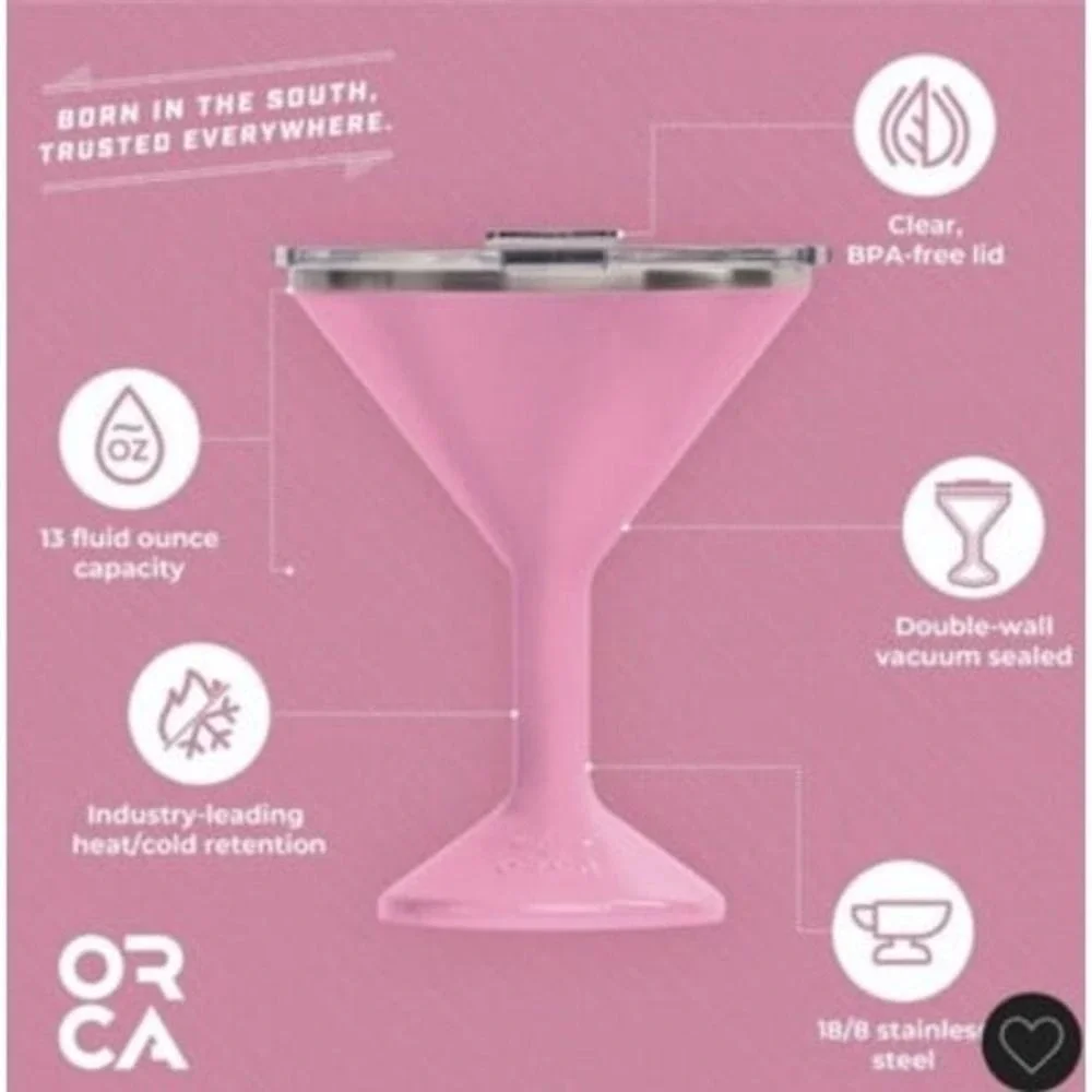 ORCA Tini Martini Tumbler 13oz Pink New With Tags‎ Insulated Stainless SET OF 4